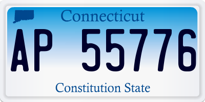 CT license plate AP55776