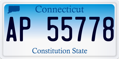 CT license plate AP55778