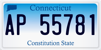CT license plate AP55781
