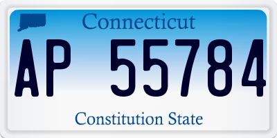 CT license plate AP55784