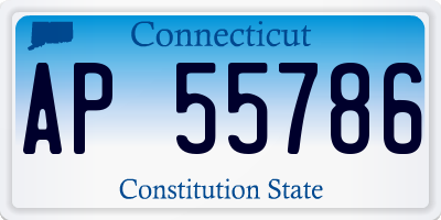 CT license plate AP55786
