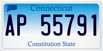 CT license plate AP55791