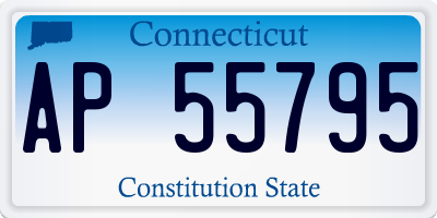CT license plate AP55795
