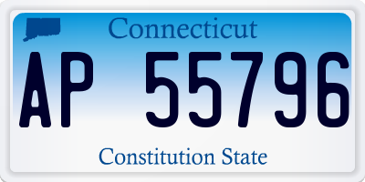 CT license plate AP55796