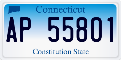 CT license plate AP55801