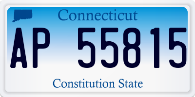 CT license plate AP55815