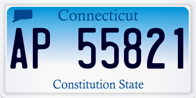 CT license plate AP55821