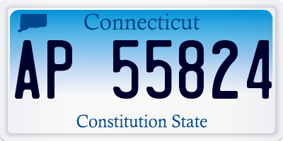 CT license plate AP55824