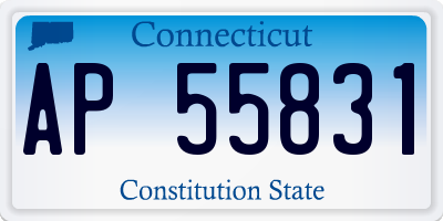CT license plate AP55831