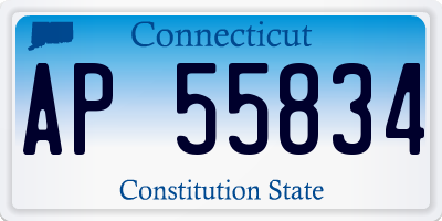 CT license plate AP55834
