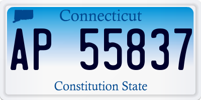 CT license plate AP55837