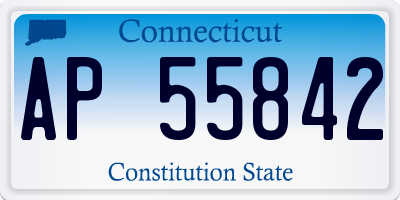 CT license plate AP55842
