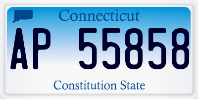 CT license plate AP55858