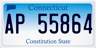 CT license plate AP55864