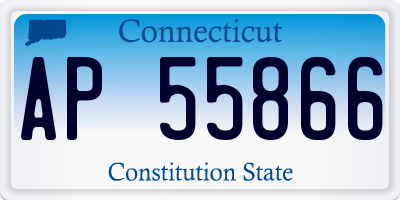 CT license plate AP55866