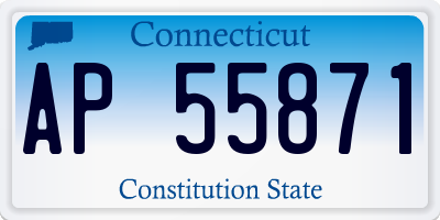 CT license plate AP55871