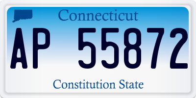CT license plate AP55872