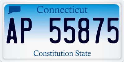 CT license plate AP55875