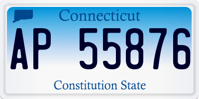 CT license plate AP55876