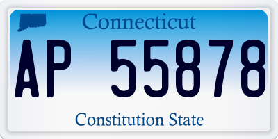 CT license plate AP55878