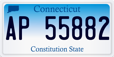CT license plate AP55882