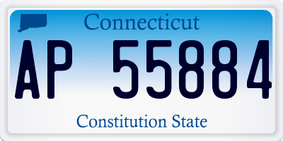 CT license plate AP55884