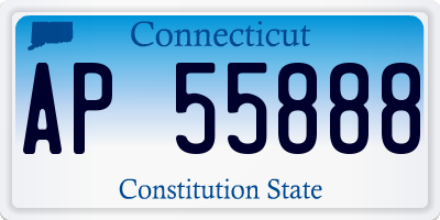 CT license plate AP55888