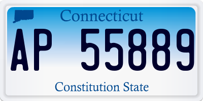 CT license plate AP55889