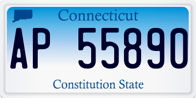 CT license plate AP55890