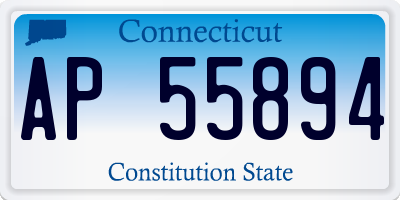 CT license plate AP55894