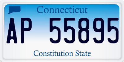 CT license plate AP55895