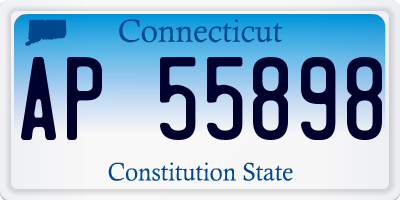 CT license plate AP55898