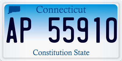 CT license plate AP55910
