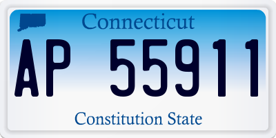 CT license plate AP55911