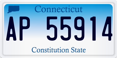 CT license plate AP55914