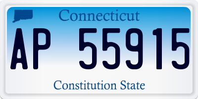 CT license plate AP55915