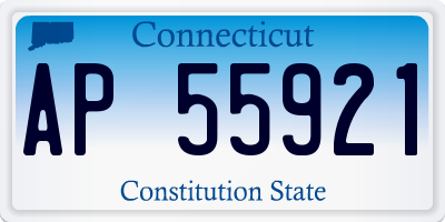 CT license plate AP55921