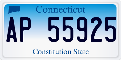 CT license plate AP55925