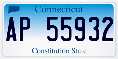 CT license plate AP55932