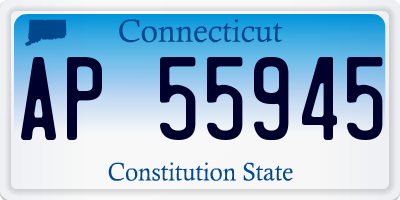 CT license plate AP55945
