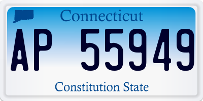 CT license plate AP55949