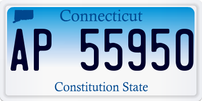 CT license plate AP55950