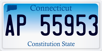 CT license plate AP55953