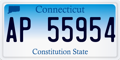 CT license plate AP55954