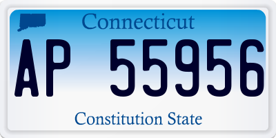 CT license plate AP55956