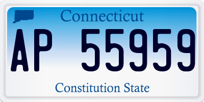 CT license plate AP55959