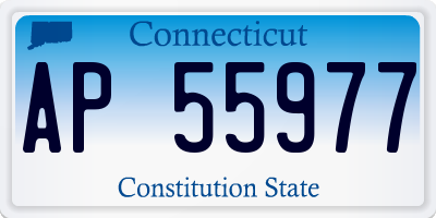CT license plate AP55977