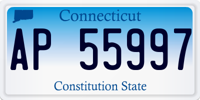 CT license plate AP55997