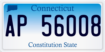 CT license plate AP56008