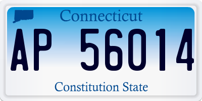 CT license plate AP56014